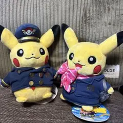 24時間以内発送】お顔厳選☆新品ピカチュウ電車・飛行機ぬいぐるみ