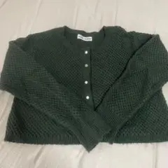 TINA:JOJUN グリーン　ニットカーディガン