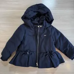 petit main フリル付きダウンコート 90cm