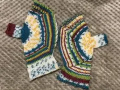 手編み 指なしミトン いいネ ハンドウォーマー ハンドメイド