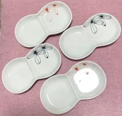 波佐見焼　2連薬味皿4枚　福峰窯　未使用品のサムネイル