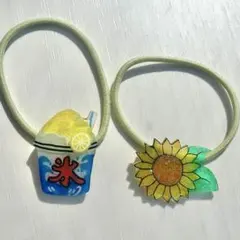 No.30✿ハンドメイド レジン ヘアゴム - メルカリ