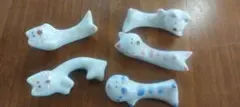 動物デザインの陶器製箸置き5個セット