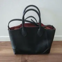 ZARA　2way トートバッグ　ハンドバッグ　ショルダーバック　ブラック