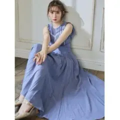 herlipto Back Lace-Up Cotton Long Dress