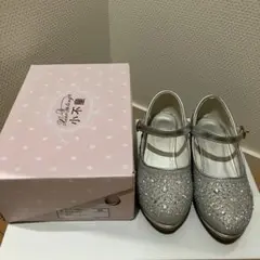 キッズ フォーマルシューズ シルバー 18.6cm