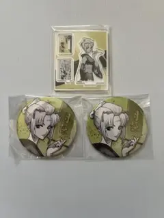 銀魂展 月詠 缶バッジ2個　アクリルフィギュアコレクション セット