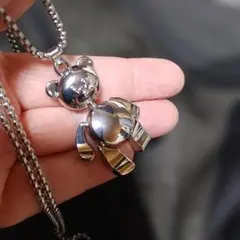 クマ型ペンダント ネックレス 丸いお腹のくまさん