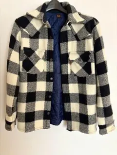 黒白チェック シャツジャケット