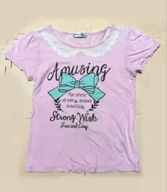 【最終値下げ】女児向け　Tシャツ　ピンク　ロゴ　150cm