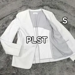 洗える プラステ ノーカラージャケット ノーラペルジャケット ライトグレー Sのサムネイル
