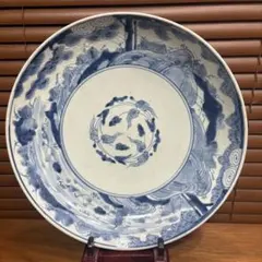 江戸時代　古伊万里　染め付　飾り皿