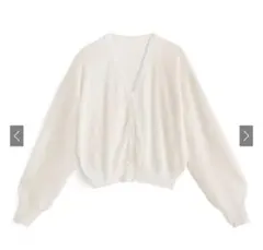 GRL シアーニットカーディガン オフホワイト