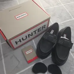 HUNTER ブラック ローファー
