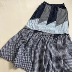 平成レトロ BETTY'S BLUE パッチワーク ロングスカート Y2Kのサムネイル