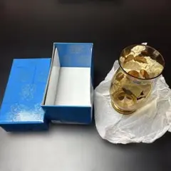 Bohemia Glass 葉デザイン ガラス花瓶 箱付き
