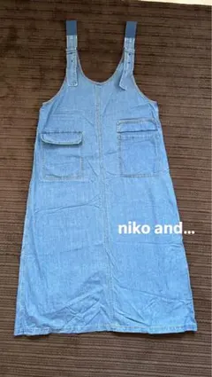 niko and ... デニムサロペット Mサイズニコアンド　ジャンスカ