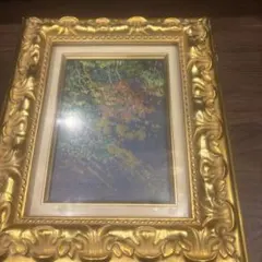 陶板画・作者『田村孝之介』・フランスの少女・鳴海製陶㈱ ゴールド額
