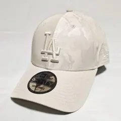 ニューエラ 正規品 LA ドジャース ベージュ 白 アシメ キャップ 帽子 大谷
