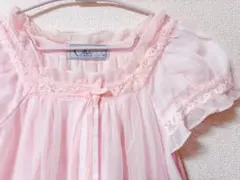 vintage 貴重　レースとリボン　バルーン袖　ネグリジェ　ガウン