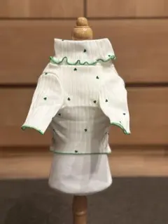 fluffy ハート柄カットソー　グリーン