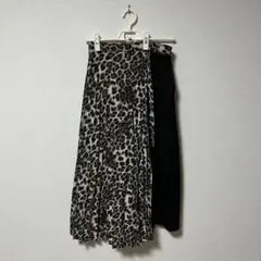【HARE】レオパードラップフレアスカート