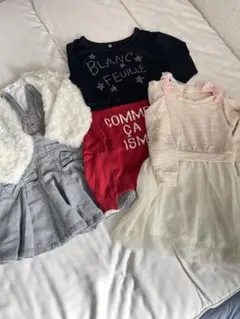 女の子　まとめ売り　5点セット　120 秋冬 ワンピース はおり