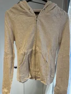 ライトグレー フルジップ パーカー フリーサイズ