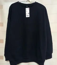 ユニクロ　スウェットクルーネックシャツ　L ブラックのサムネイル