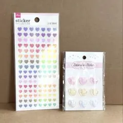 DAISO ダイソー ステッカーセット ハート オーロラ デコレーション