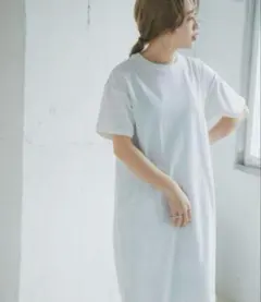 アーバンリサーチ クルーネックカットワンピース★Tシャツワンピース 半袖