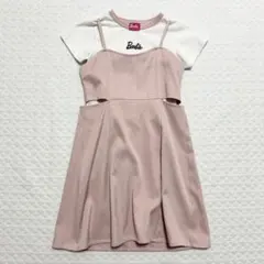 バービー 半袖キャミワンピース 130 2点セット ピンクのサムネイル