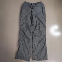 裏起毛ウエストゴムチェック柄カジュアルパンツ Lサイズ