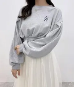 Heather＊ショートロゴ裏毛スウェット