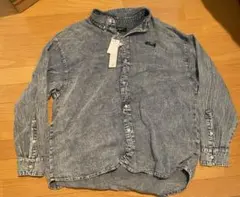 デニムブルー Mサイズ 長袖シャツ