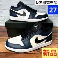 【レア箱付き新品】ナイキ エアジョーダン1 ロー ダークティール 27 NIKE