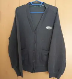 DAZY ワッペン付きカーディガン ダークグレー L
