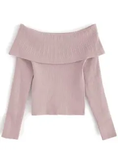 オフショルフレアスリーブテレコトップス[dk1070] GRL