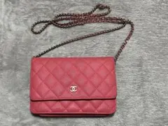 【着用1ヶ月】CHANEL シャネル チェーンウォレット キャビアスキン WOCのサムネイル