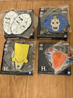 一番くじ　ジョジョの奇妙な冒険　H賞　ラバーコースター　４種5個セット