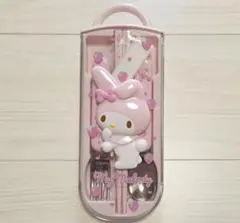 新品未使用／SANRIO／マイメロディスプーン・フォーク・箸【カラトリー】setのサムネイル