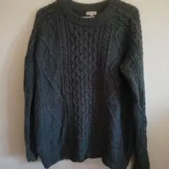 MERONA【M】 グレー ケーブルニット