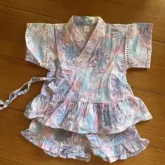 après les cours 花火模様 甚平 80
