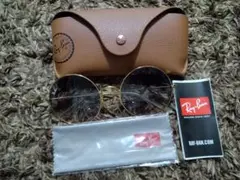 Ray-Ban ラウンド サングラス ゴールドフレーム
