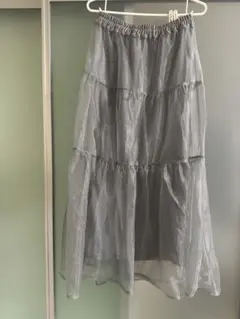 ロングスカート グレー