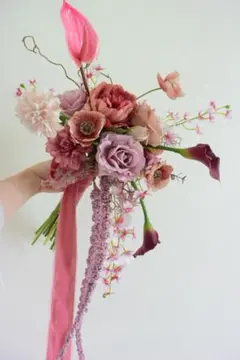 コーラル様専用オーダーブーケ　✿ウェディング用ブーケ　ブートニア✿