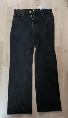 ZARA ブラック ストレートデニム