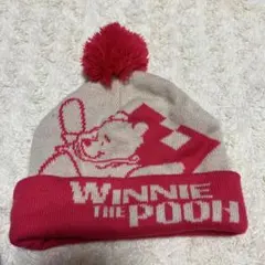 ウィニー・ザ・プー ニット帽 ポンポン付き