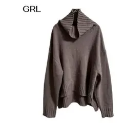 GRLグレイル　タートルネック長袖ニットセーター　ギャル　大きめL