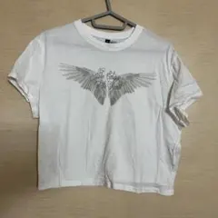 H&M Tシャツ ホワイト チビT クロップド丈のサムネイル